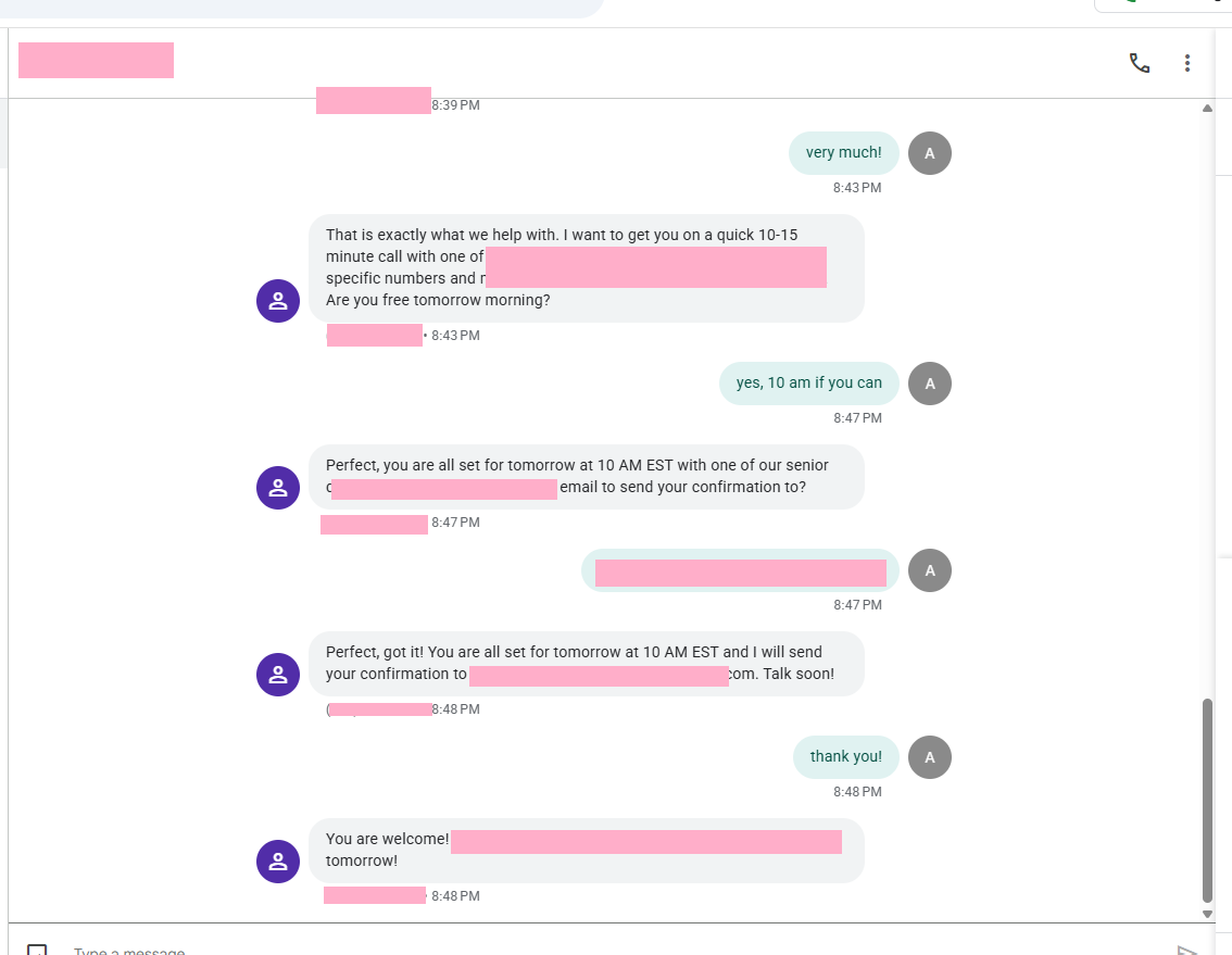 Sam Bot booking